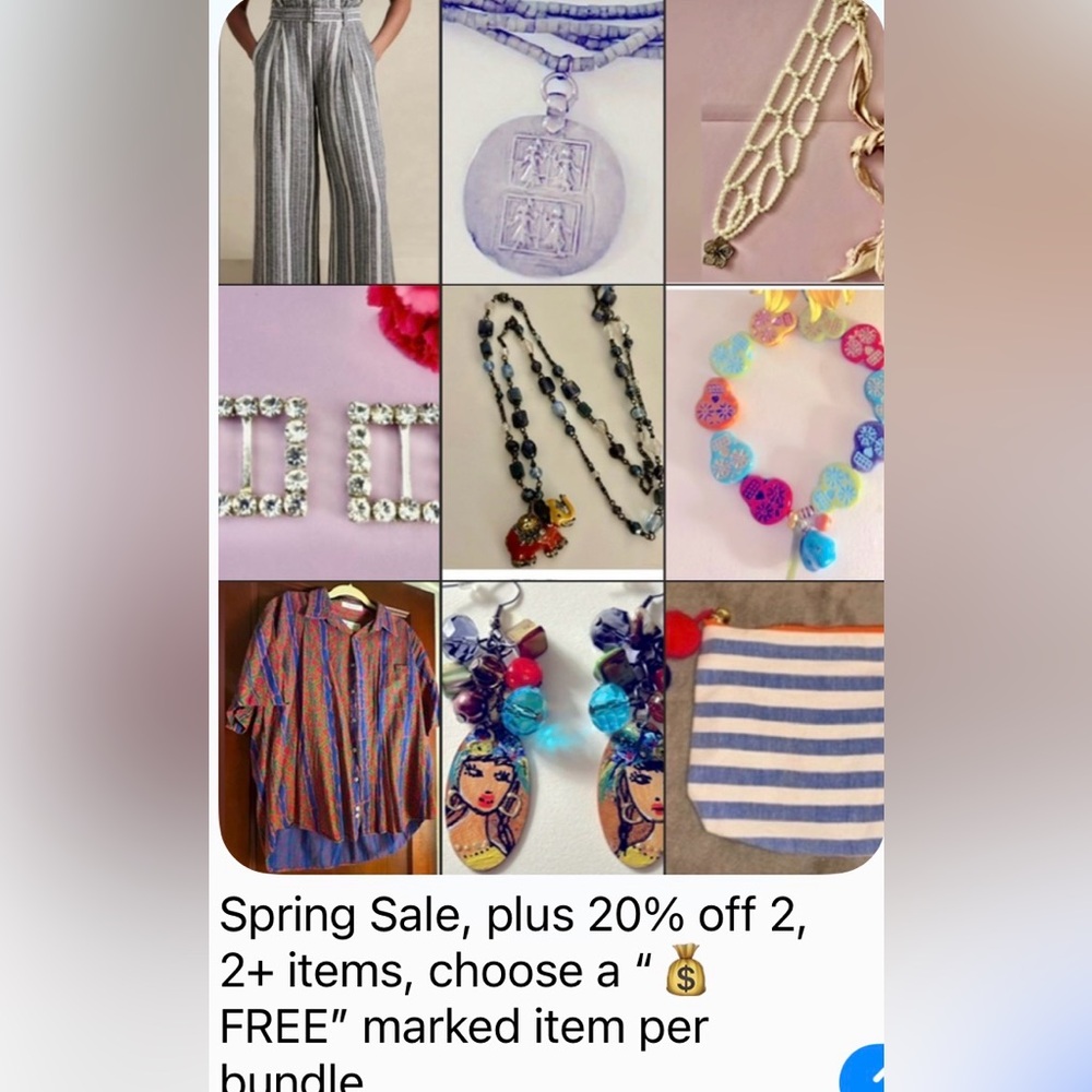SALE SPRING! 🍀🌼🌷🌺🌸🪻☘️💐 +20% off 2, 2+ items, & add 1 “free💰” marked item/bundle